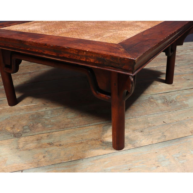 Chinese Rattan Top Kang Table, 1880s For Sale - Image 10 of 14