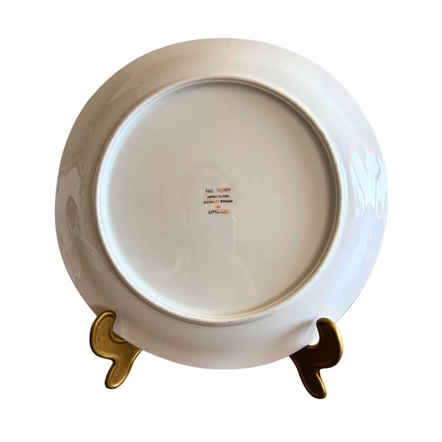 Vintage French Hand-Painted Fish Service from Limoges, 1950, Set of 7 For Sale - Image 10 of 11