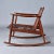 1950s Restored 1950's Danish Teak Rocking Chair in Terra Cotta Leather by Moreddi For Sale - Image 5 of 11