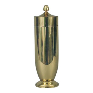 1930s Vintage Brass Cocktail Shaker, Made in Italy For Sale