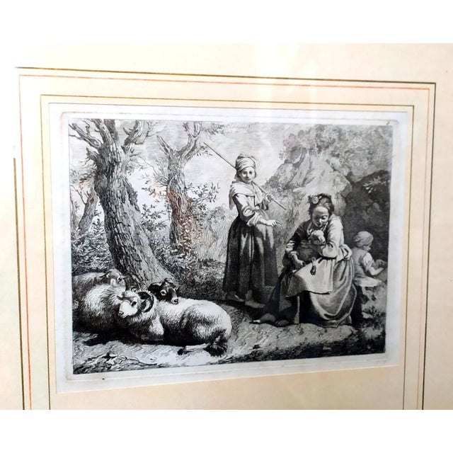 Francesco Londonio, Landscapes Triptych, 1763, Engravings, Framed, Set of 2 For Sale - Image 4 of 11