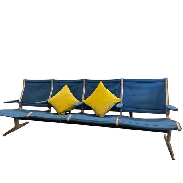 Mid-Century Modern Tandem Sling Airport Seating Bench by Charles & Ray Eames for Herman Miller, 1962 For Sale - Image 3 of 7