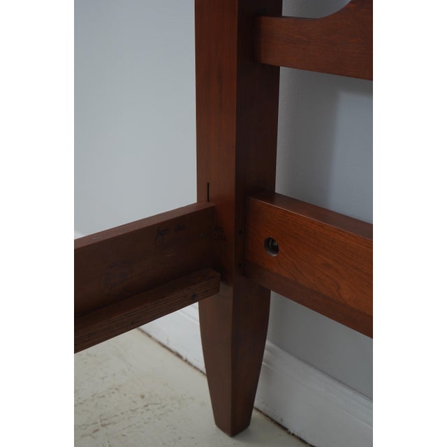 Seely Cherry Queen Size Pencil Post Bed For Sale - Image 15 of 16