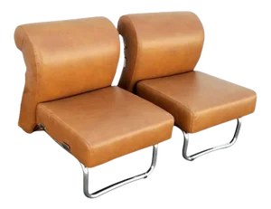 Italian Leather Chairs - a Pair