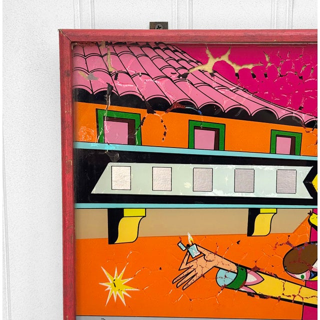 Mid-Century Pop Art Bally Firecracker Pinball Arcade Hanging Light Box For Sale - Image 6 of 12