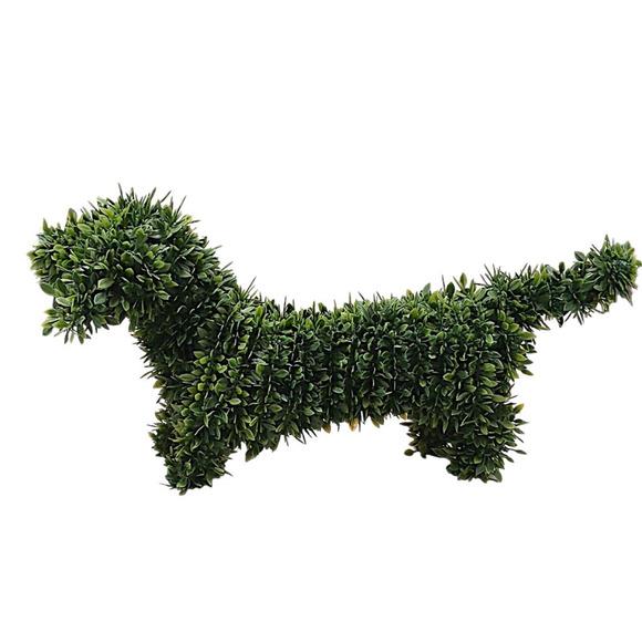 Realism Topiary Garden Dog 18" Dachshund Faux Realistic Boxwood Decor Indoor Outdoor For Sale - Image 3 of 13