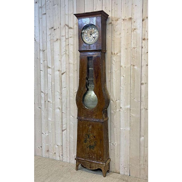 19th Century Comtoise Clock in Fir with Enameled Figures For Sale - Image 16 of 16