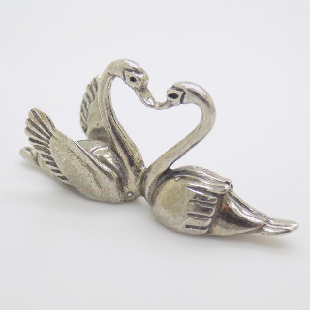 Vintage Swans in Love, 1970s For Sale - Image 3 of 10