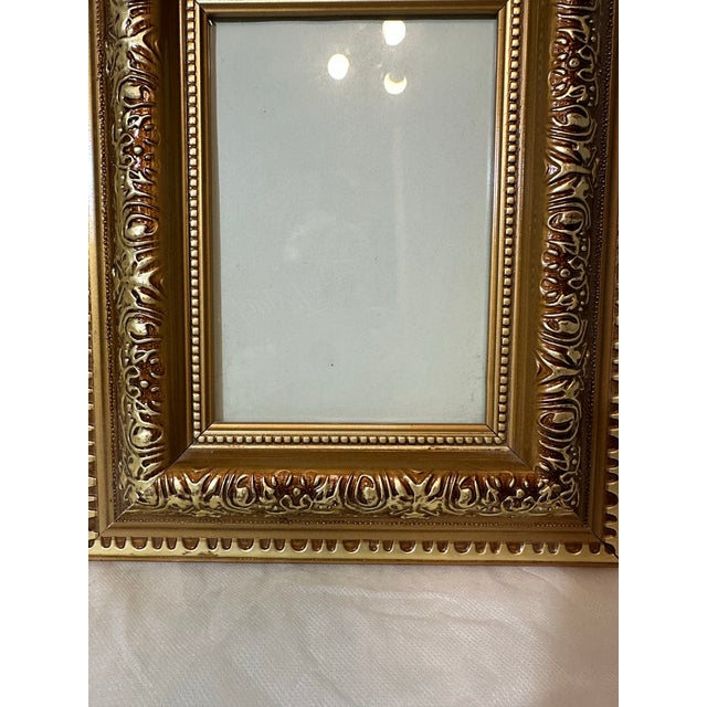 Wood Vintage Ornate Gold Picture Frame For Sale - Image 7 of 10