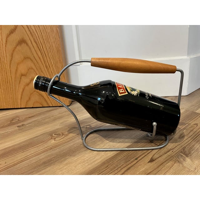 1950s 1950s MCM Wine Bottle Holder For Sale - Image 5 of 8