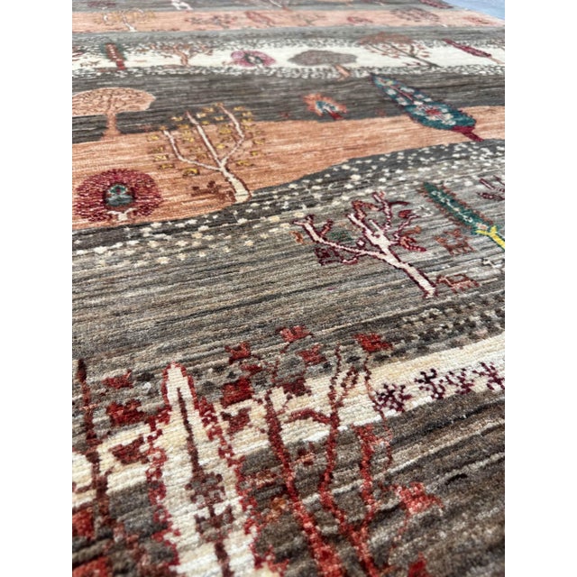 Vintage Persian Gabbeh Wool Landscape Rug – 152x200 Cm For Sale - Image 14 of 18