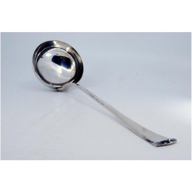 Silver Soup Ladle with Small Handle Relief For Sale - Image 9 of 10