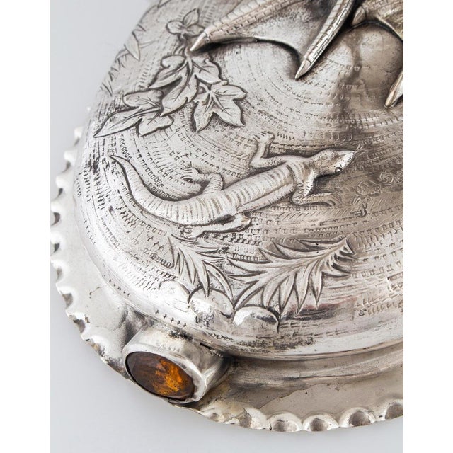 Swan-Shaped Centerpiece in Silver with Engraved Decorations, 1880s For Sale - Image 17 of 18