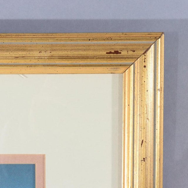 M. Delacroix Framed French Cafe Print Signed 20thC For Sale - Image 9 of 12