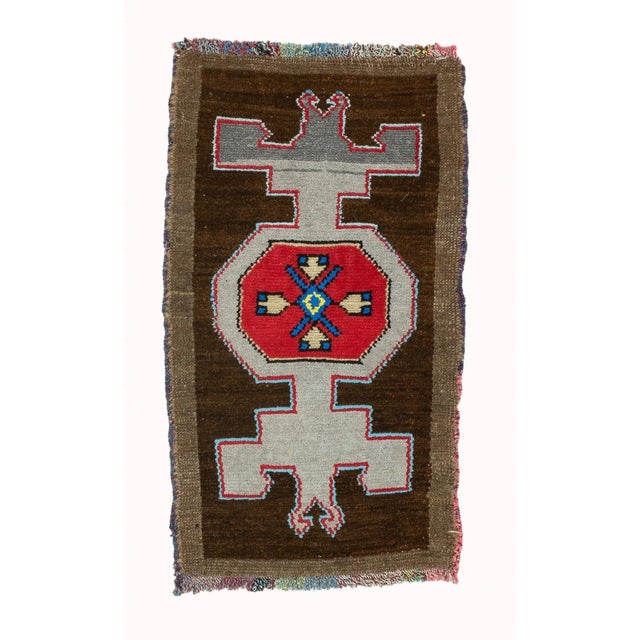 Vintage Mid Century Rug For Sale - Image 4 of 4