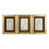 Hunting Motif Framed Plaster Reliefs - Set of 3 For Sale