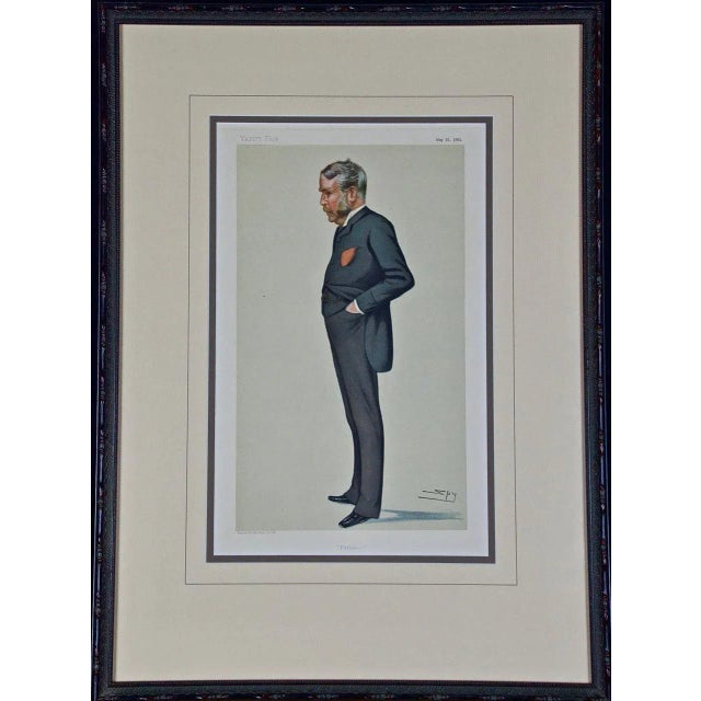 Late 19th Century Gilbert & Sullivan: Framed Pair of 19th C. Vanity Fair Portraits by Sir Leslie Ward, 1874 & 1881 For Sale - Image 5 of 7