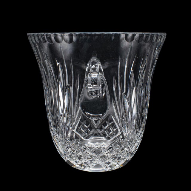 English Vintage Wine Bottle Cooler, English, Cut Crystal, Champagne Ice Bucket, c.1960 For Sale - Image 3 of 10