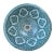 2010s Moroccan Blue Ceramic Handmade and Hand Painted Round Washbasin Sink, Zowaqa For Sale - Image 4 of 5