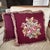 Vintage Burgundy Floral Needlepoint Pillows With Silk Backs, Pair For Sale - Image 9 of 10