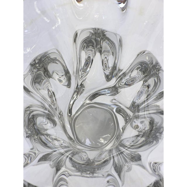 Glass Vintage French Blown Glass Vase, 1950s For Sale - Image 7 of 9