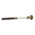 Victorian Ornate Repousse Brass & Mother of Pearl Walking Stick Cane For Sale