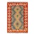Boho Chic Turkish Kilim Rust Beige Hand-Woven Wool Rug For Sale