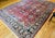 Persian Vintage Mahal Sultanabad Rug, Hand-Knotted Wool, Geometric Pattern, Red & Blue, 9x13 For Sale - Image 3 of 16
