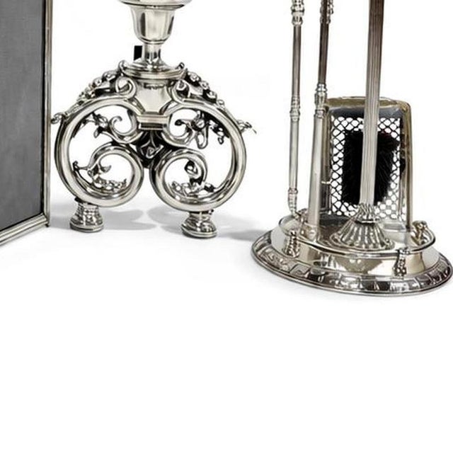 Fireplace Front and Utensils, Set of 4 For Sale - Image 5 of 6