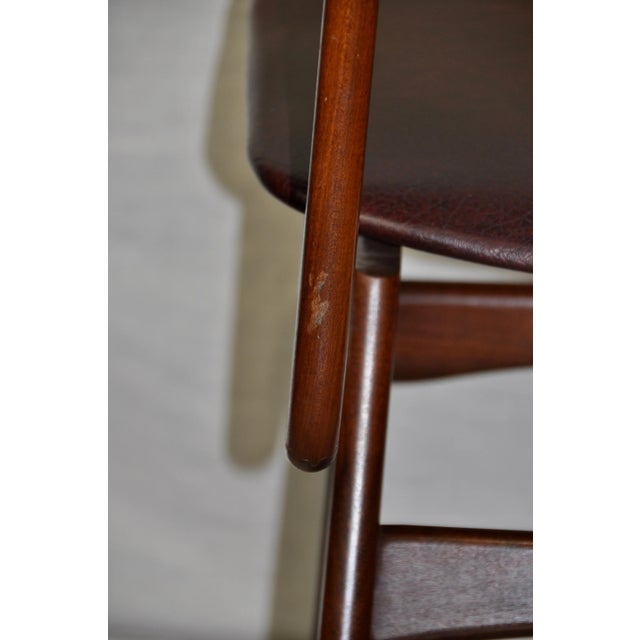 Maroon Leatherette Chairs by Louis van Teeffelen, 1960s, Set of 4 For Sale - Image 18 of 18