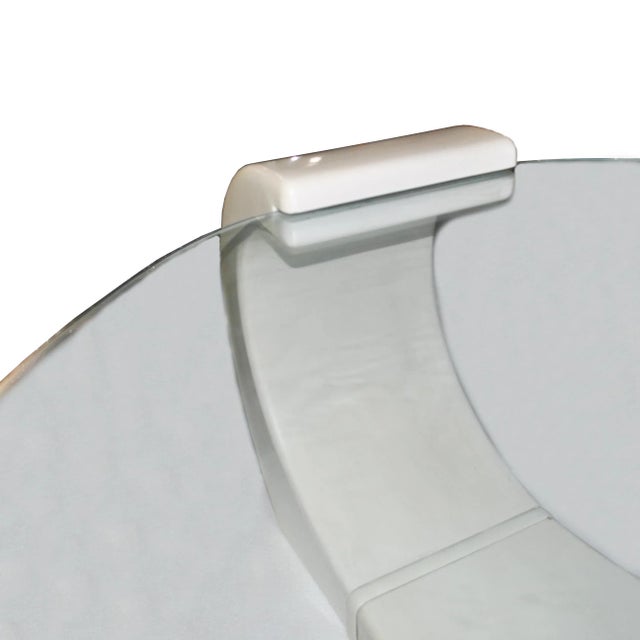 Karl Springer White Lacquered Triskelion Scroll Coffee Table For Sale - Image 4 of 6