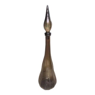 Mid-Century Italian Impoli Large Bottle With Stopper For Sale