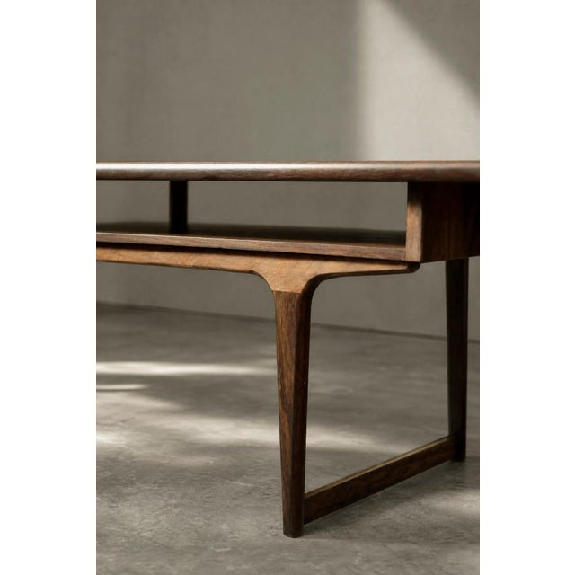 Mid-Century Modern Danish Rosewood Coffee Table with Shelf, 1960s For Sale - Image 14 of 18