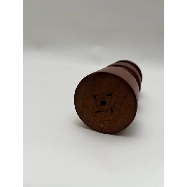 Wood Mid Century Danish Candle Holders in Teak . For Sale - Image 7 of 10