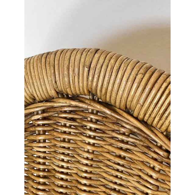 Wicker Armchair in the style of Kertsin Hörlin Holmqvist, 1960s For Sale - Image 11 of 12