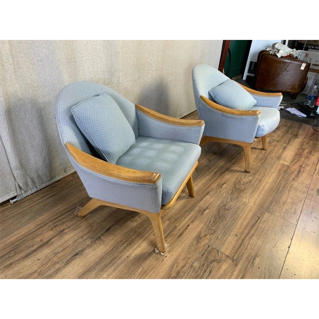 Pair of Mid Century Adrian Pearsall Lounge Chairs Model 1806-C for Craft Associates For Sale - Image 4 of 5