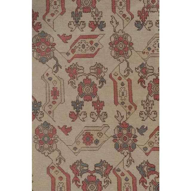 Vintage Romanian Rug in Beige, With Geometric Floral Patterns, From Rug & Kilim For Sale In New York - Image 6 of 7