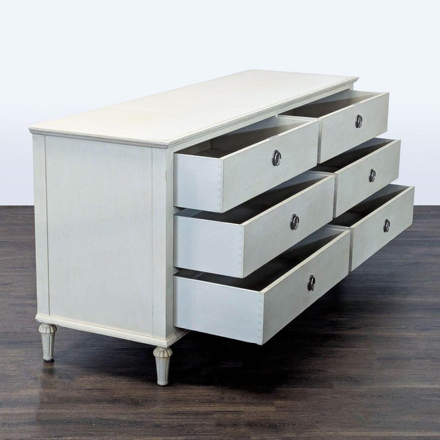 Traditional Restoration Hardware Maison 6-Drawer Dresser in Antique White For Sale - Image 3 of 11