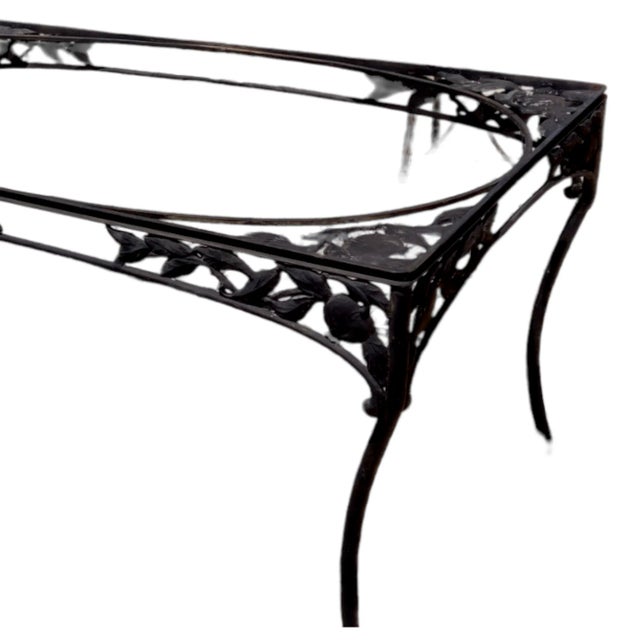 1950s Cast Aluminum Pomegranate Design Motif on Cast Iron Rectangular ...