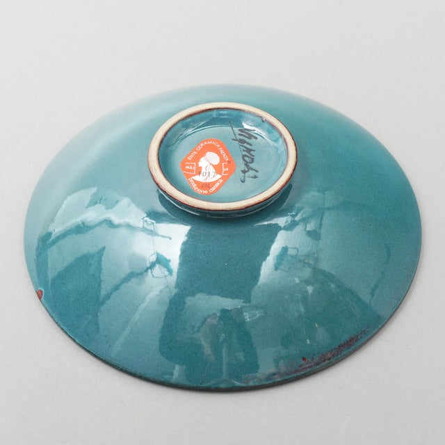 1980s Handmade 1017 RAL Bowl by Roberto Vignoli for Faenza, Italy, 1980s For Sale - Image 5 of 8