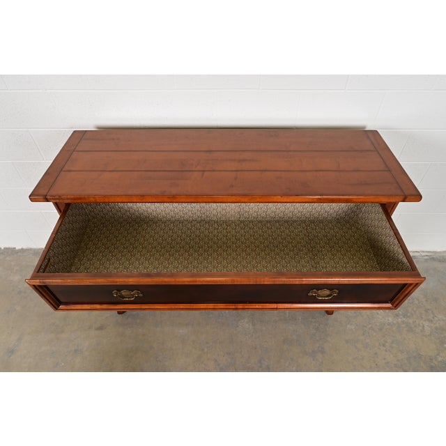 Wood Baker Furniture Italian Provincial Carved Maple Dresser or Chest of Drawers For Sale - Image 7 of 15