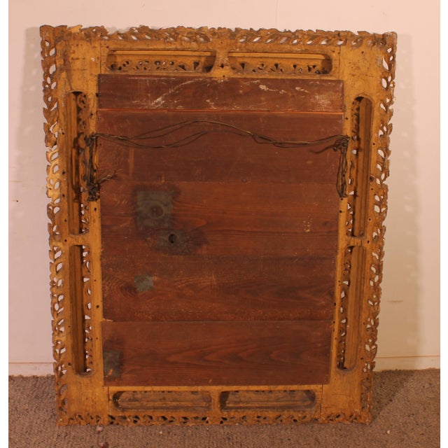 18th Century Italian Mirror in Gilded Wood For Sale - Image 3 of 13