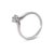 18ct White Gold Round Brilliant Cut Diamond Ring 0.51ct 2.81g, Size 5.25 For Sale - Image 6 of 8