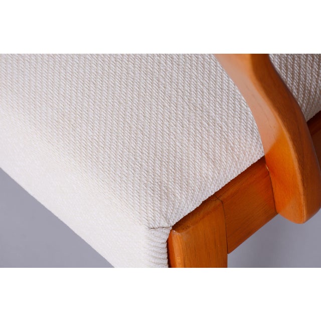 Art Deco Beech Armchairs attributed to Jindrich Halabala for Up Zavody, 1930s, Set of 2 For Sale - Image 4 of 12