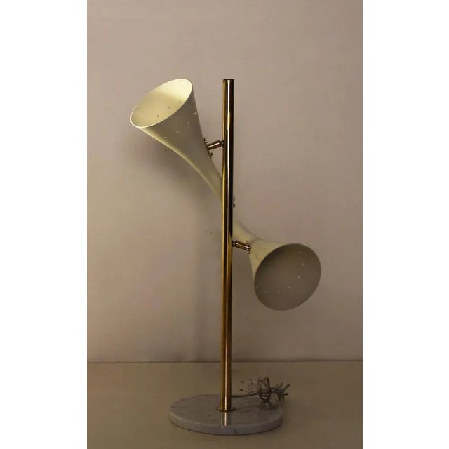 Metal Vintage Double Cone Lamp, 1970s For Sale - Image 7 of 11