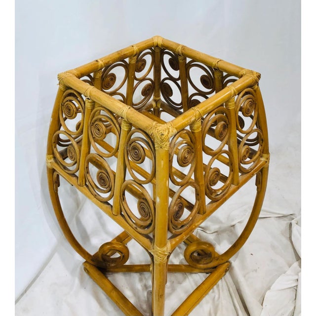 Vintage Bent Bamboo & Rattan Planter For Sale - Image 12 of 13