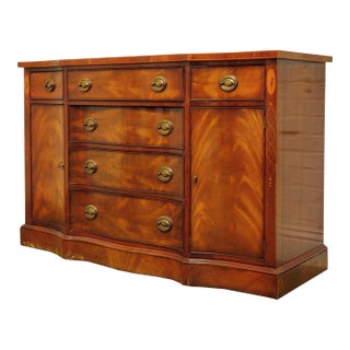 Antique Vintage Sideboard With Inlays For Sale