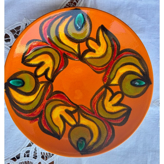 Mid 20th Century Poole Pottery England Hand-Painted Abstract Plate For Sale - Image 15 of 15