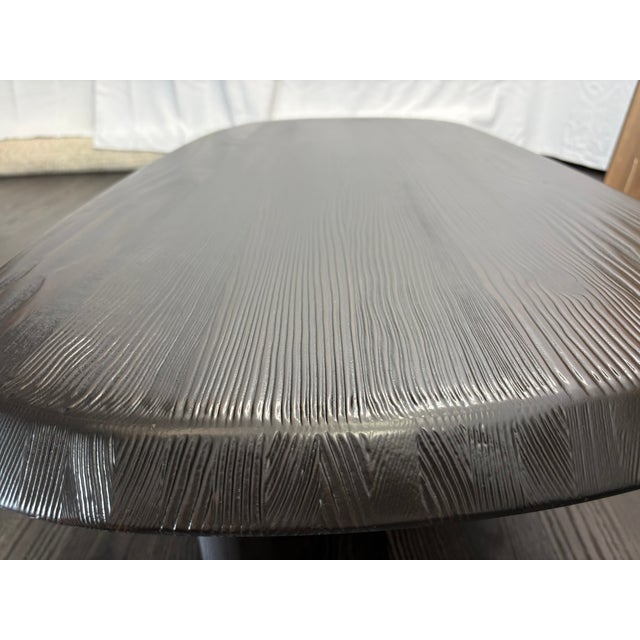 Rh Leon Rectangular Coffee Table 48" | Black Douglas Fir | Designed by Harrison & Nicholas Condos For Sale - Image 10 of 18