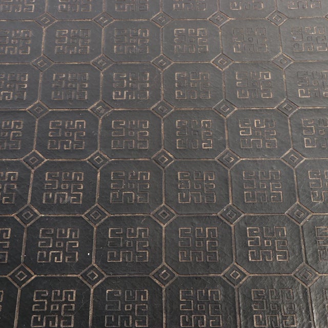 Mid 20th Century Mid Century Black Chinoiserie Square Coffee Table by Baker For Sale - Image 5 of 12